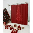 thumbnail image 2 of Polyester Fabric Red Christmas Tree Shower Curtain, Xmas Tree Snowflake Modern Geometric, Waterproof Bathtub Curtain Bathroom Decor Set with Hooks 72 x 72 Inches,, 2 of 6