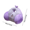 thumbnail image 2 of Purple Office Lumbar Support Cushion Cartoon Design Chair Back Pillow For Long Period Sitting 18.9X13.78 Inch, 2 of 7