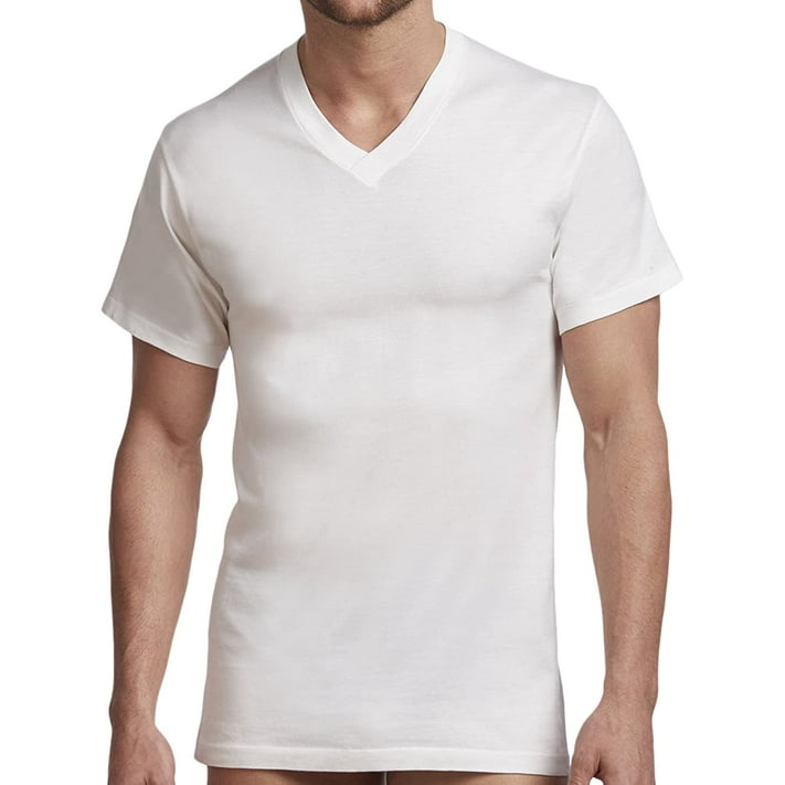 Stanfield's Men's 2 Pack Premium Cotton V-Neck Undershirt - Walmart.com