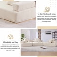 thumbnail image 3 of [VIDEO provided][New] Oversized Modular Sectional Sofa,Luxury Boucle Floor Couch Set,Convertible Compressed Couch,Spacious Foam-Filled Sofa for Living Room,3 PC Free Combination,2 Colors, 3 of 8