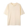 thumbnail image 2 of Camisas de Manga Corta de los Hombres Color Sólido de Ajuste Cuello Redondo Tops Casuales, Verano Y Primavera, Camisas Casuales de los Hombres, 2 of 6