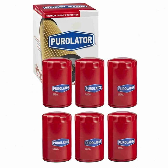 6 pc Purolator L20195 Engine Oil Filters for 116 61516 Oil Change Lubricant Filters