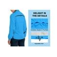 thumbnail image 3 of Little Donkey Andy Women Lightweight Running Jacket 2 Pieces Set, Full Zip Track Sports Suits for Cycling, UV Protection (Navy M), 3 of 7