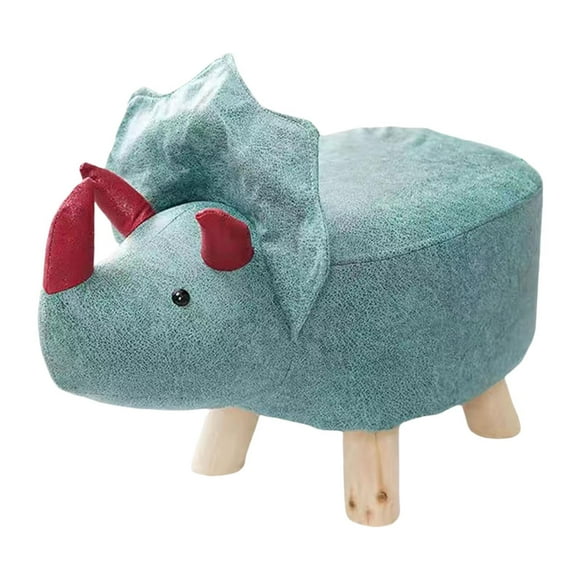 Tnarru Animal Footstool Foot Rest Cartoon Creative Animal Shaped Shoe Changing Stool Pouffe Chair for Entryway Nursery Easy to Clean Dinosaur