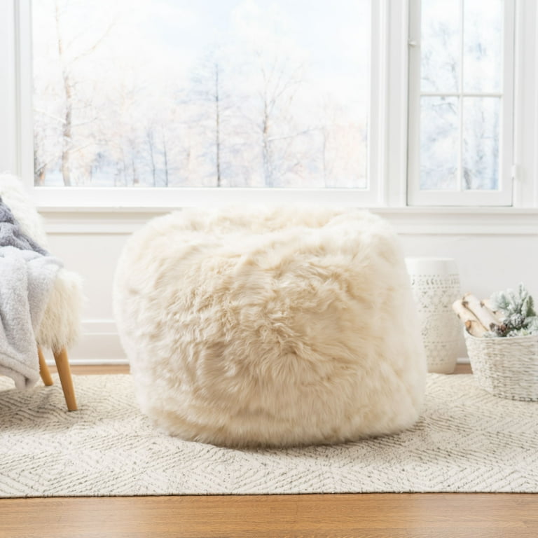 Faux fur bean online bag chairs for adults