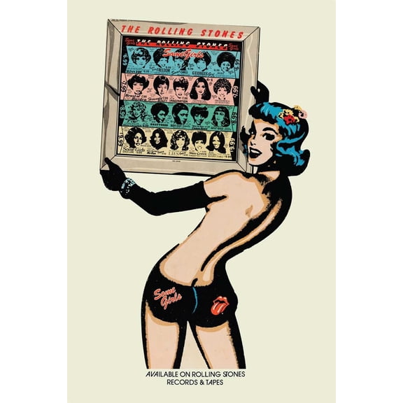 BUY ART FOR LESS Officially Licensed Rolling Stones Some Girls 1978 Art Poster - 36 x 24 Inch - Decorative Print - Poster Paper - Ready to Frame