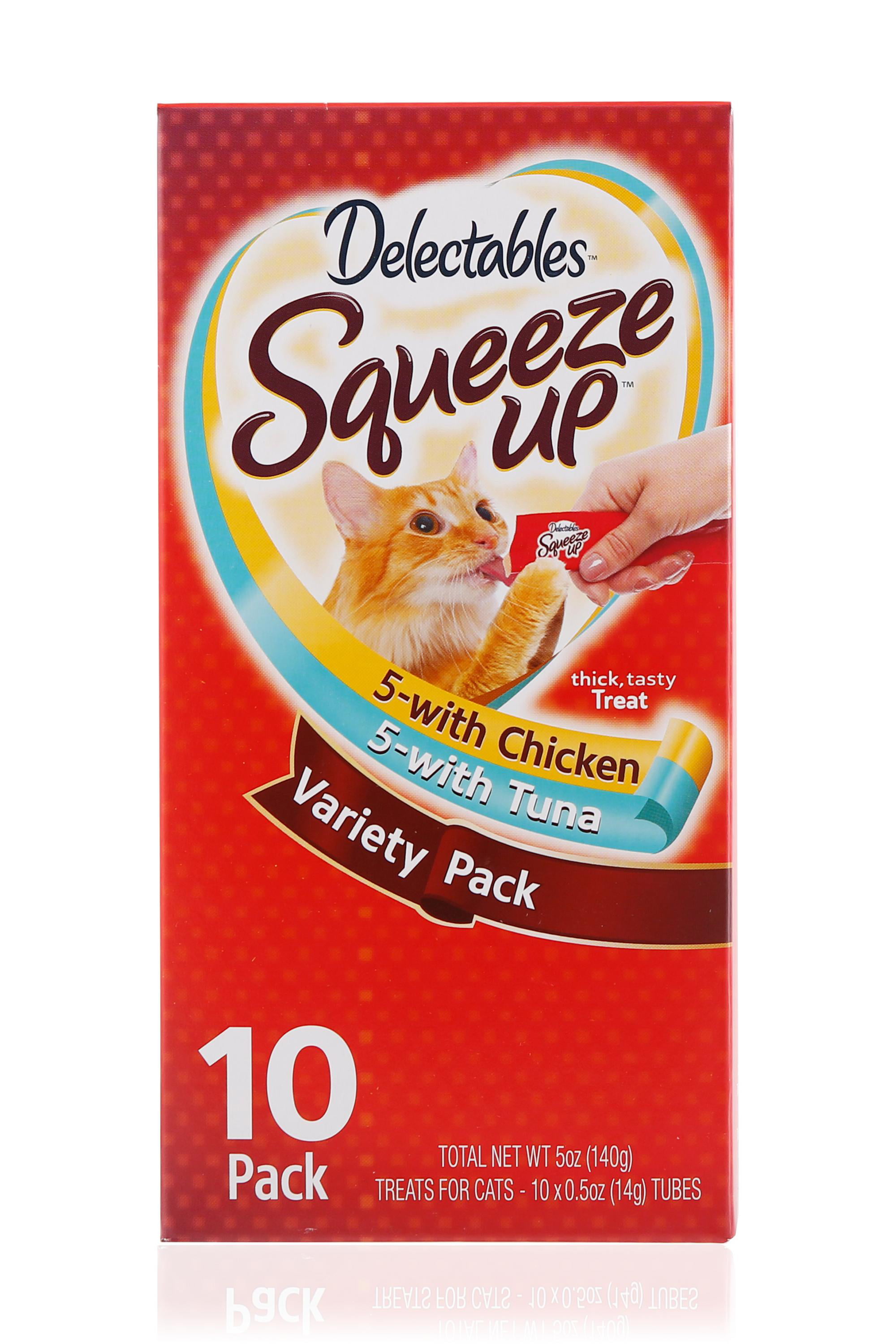 Delectables Squeeze Up Lickable Cat Treats, Chicken & Tuna Variety Pack