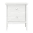 thumbnail image 4 of Home Source 23" Solid Pinewood Elegant Two-Drawer Night Stand - A Must-Have Modern Bedside Table for Stylish and Functional Night Stands in Bedrooms (White), 4 of 4