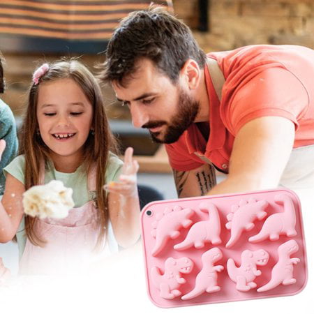 2Pcs Dinosaur Jello Mold, Dinosaur Soap Molds for Making, Jello Molds for  Kids, Dinosaur Cake Pan Candy Molds Silicone Cake Decoration(Pink&Gray)