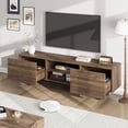 thumbnail image 7 of Cabihome Entertainment Center, Modern Wooden TV Stand for 80 Inch with 2 Drawers and Heavy Duty Leg for Living Room Brown, 7 of 7