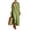 Green, variant on Women's Contrast Color Button Down Shirt Dress Short Sleeve Cotton Linen Casual Loose Long Maxi Dress, 2XL