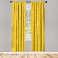 thumbnail image 4 of Ambesonne Honeycomb Window Curtains, Geometric Hexagons Design, Each 28" W x 84" L, Yellow Earth Yellow, 4 of 4