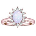 thumbnail image 3 of Star K � Classic Oval 7x5 Lady Diana Halo Genuine Opal Ring, 3 of 9