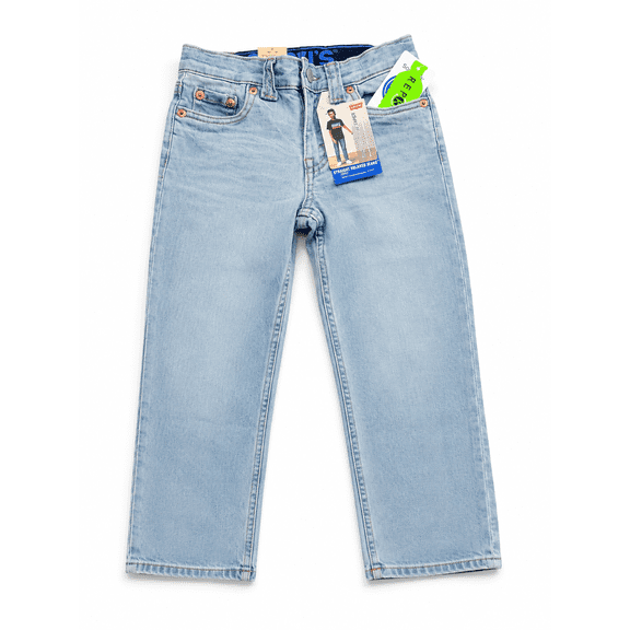 Levi's 502 Taper Fit Boys Jeans 4T Light Wash Performance Denim Adjustable