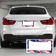 thumbnail image 4 of Sloboki American Flag License Plate Frame Universal Aluminum Metal Car Tag Holders Cars Decor, 4 of 5