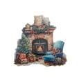 thumbnail image 1 of Embossed Metal Sign (Holiday Fireplace), 1 of 3