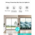 thumbnail image 4 of Window Privacy Film Ink Green Ombre Forest Stained Glass Window Film Decorative Sun Block Window Cover Abstract Art Watercolor Tree Window Clings Static Adhesive Sticker for Bathroom 29.5"x78.7", 4 of 6