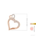 thumbnail image 5 of Angara Natural Diamond Heart Pendant Necklace in 14K Rose Gold for Women – April Birthstone Jewelry | Heart Shaped Diamond Pendant Necklace, 5 of 10