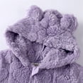 thumbnail image 6 of XIMIN Newborn Baby Heart Fleece Snowsuit, Cute Furry Bear Winter Outfits, Infant Girls Hooded Jumpsuit, Warm Zip Up Onesie with Bear Ears, 6 of 9