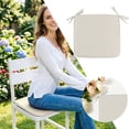 thumbnail image 2 of Square Seat Cushions 15.7X15.7", Soft Chair Pads With Ties For Indoor/Outdoor Use, Solid Color Comfort For Stools & Dining Chairs, 2 of 5