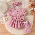 thumbnail image 2 of Rotm Baby Girls' Bodysuits Unisex-baby Long Sleeve Onesies Bodysuits Pink,6-9 Months, 2 of 7