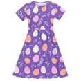 thumbnail image 5 of Hrsba Kids Summer Dress,Casual Dress for Girls,Toddler Kids Girls Print Short Sleeve Stretchy Dress A Line Dress, 5 of 5