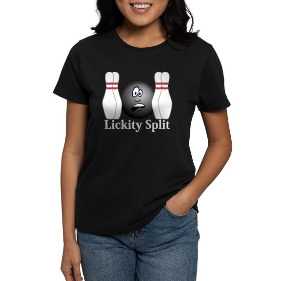 CafePress - Lickity Splits Logo 4 Women's Dark T Shirt Design - Women's Traditional Fit Dark T-Shirt