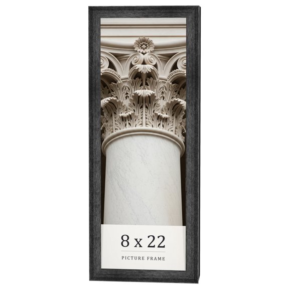 8x22 Frame Black Real Wood Picture Frame Width 1.5 inches | Interior Frame Depth 0.5 inches | Barn