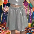 thumbnail image 2 of DGQPLPD Girls Flared Pleated Performance Tutu Dance Skirt with Elastic Waistband for Stage and Practice Silver 4-5 Years, 2 of 4