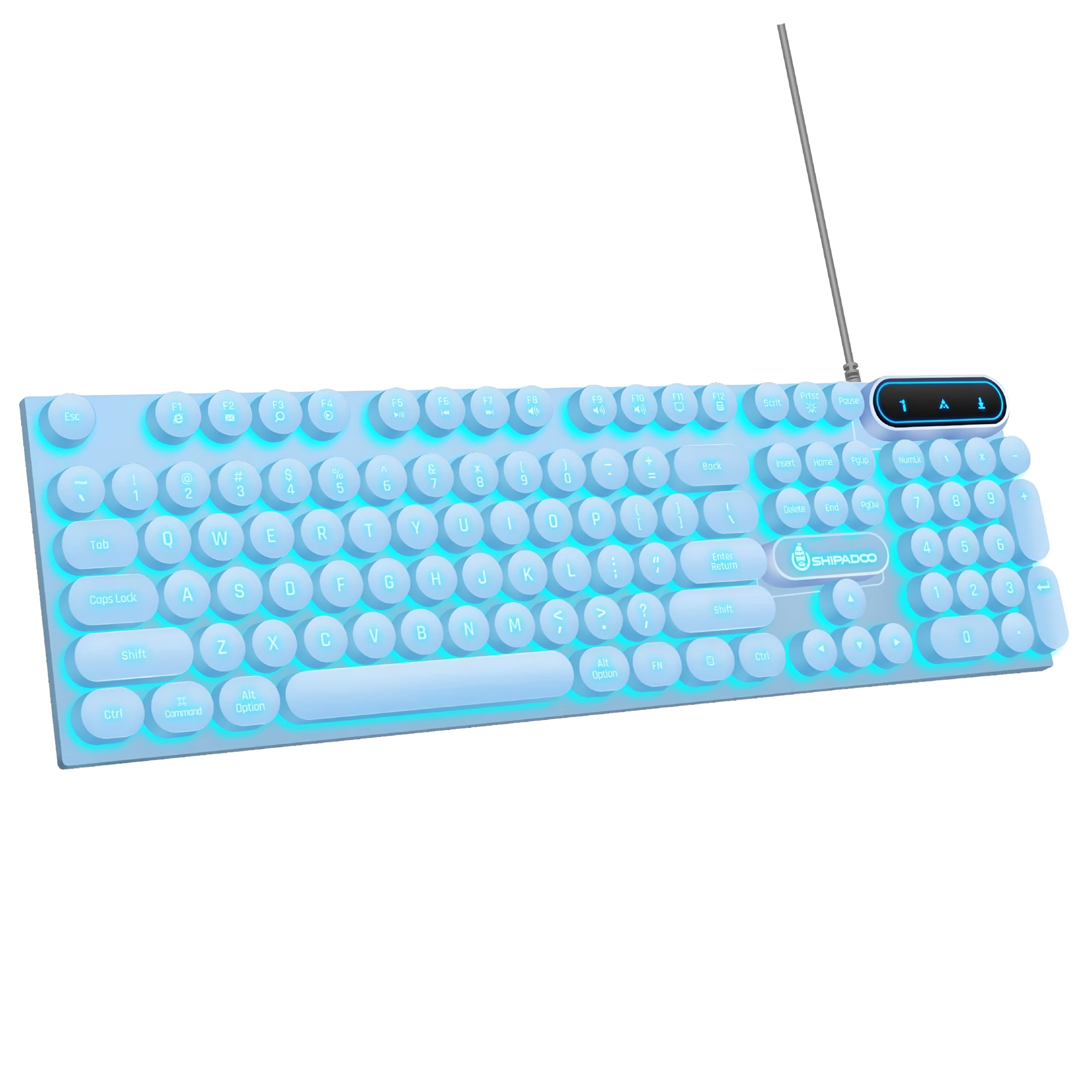 GJX 104-Key Wired Gaming Keyboard,Backlit,Ergonomic,Foldable,Ergonomic Keyboard for Desktop&Laptop Gamers,Pink Keyboard
