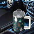 thumbnail image 5 of 30 Oz Snowflakes Christmas Tumbler With Handle, Coffee Travel Cup, Winter Holiday Present, 5 of 5