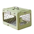 thumbnail image 3 of Jaula plegable para cachorros y gatos, jaula de viaje para aerolíneas, transpirable, reutilizable, plegable, caja de transporte para gatos, perrera Verde, 3 of 8