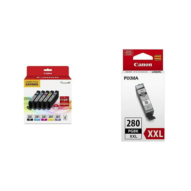 Tanque de tinta Canon CLI-281, paquete combinado PGI-280 XXL, pigmento negro