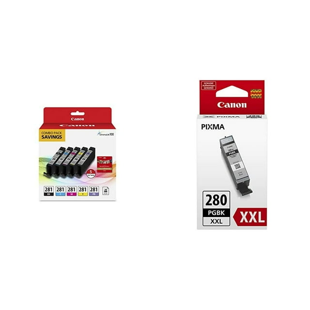 Tanque de tinta Canon CLI-281, paquete combinado PGI-280 XXL, pigmento negro