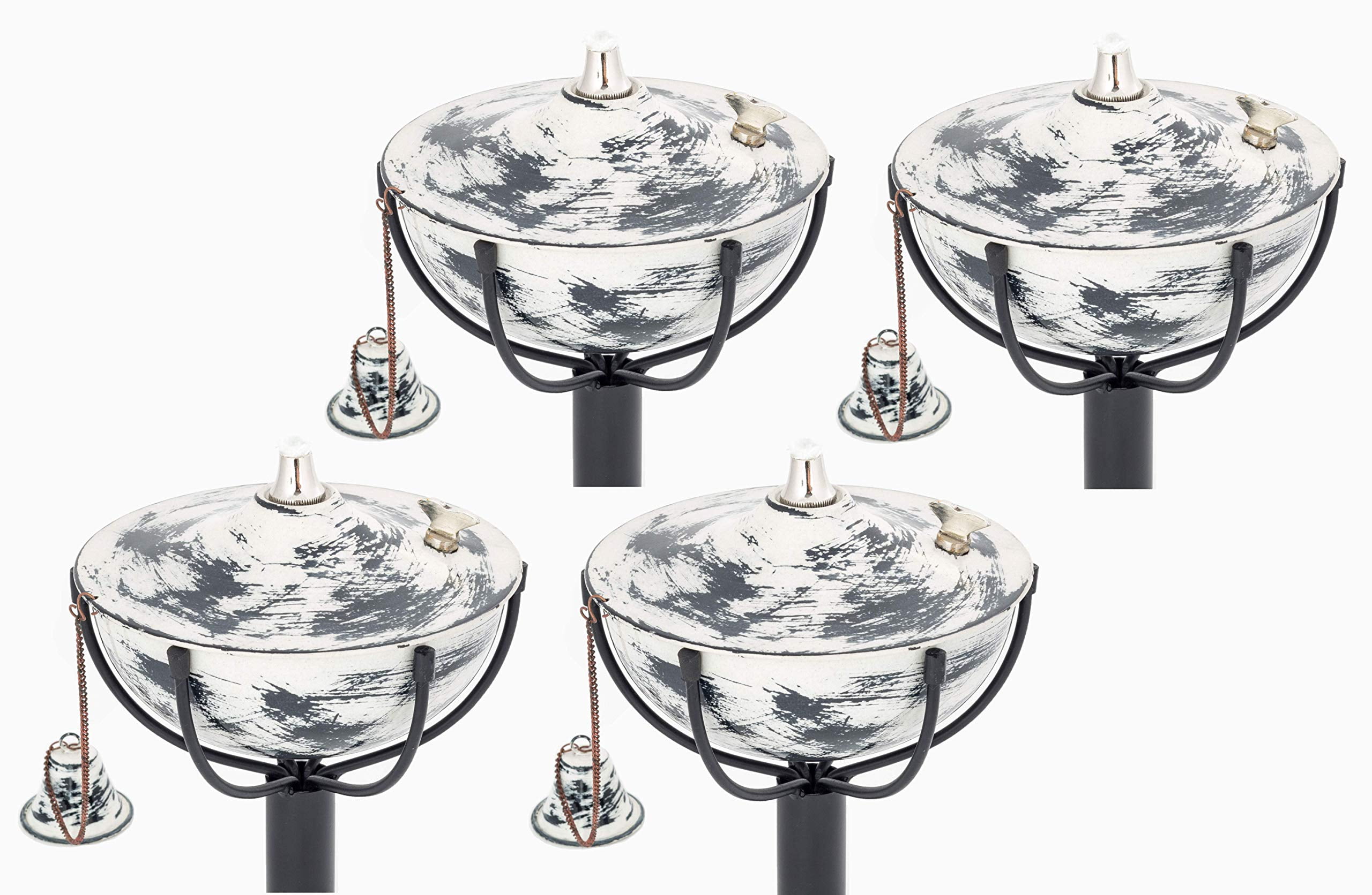 Legends Direct Set of 4, Maui Premium Metal Tiki Torches Outdoor, 54