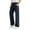 Navy, variant on Kids Wide Leg Cargo Pants Boys Girls Elastic Waisted Cargo Sweatpants with Multi Pockets Solid Color 5-15 Years (14 Years, Navy)