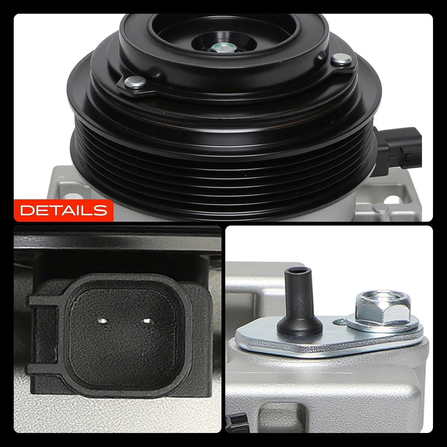 A-Premium Air Conditioner AC Compressor Compatible with Jeep Wrangler 2012-2017, Wrangler JK 2018 & Ram 1500 2013, 3.6L HCC-RS18 AC Compressor with Clutch