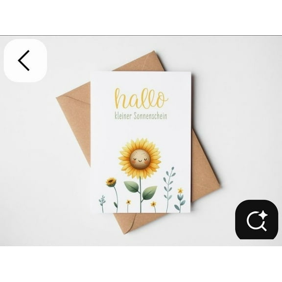 Hello Sunshine Greeting Card – Cheerful Sunflower Design – Includes Envelope, Blank Inside – Perfect for Any Occasion