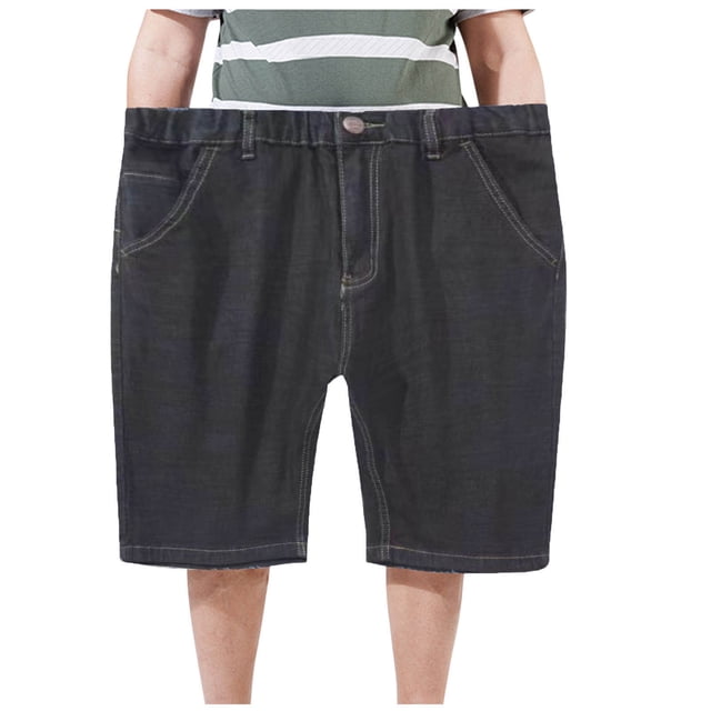 KIHOUT Mens Casual Athletic Shorts - Cotton Summer Beach Solid Color Golf Cargo Shorts with Multi Pockets