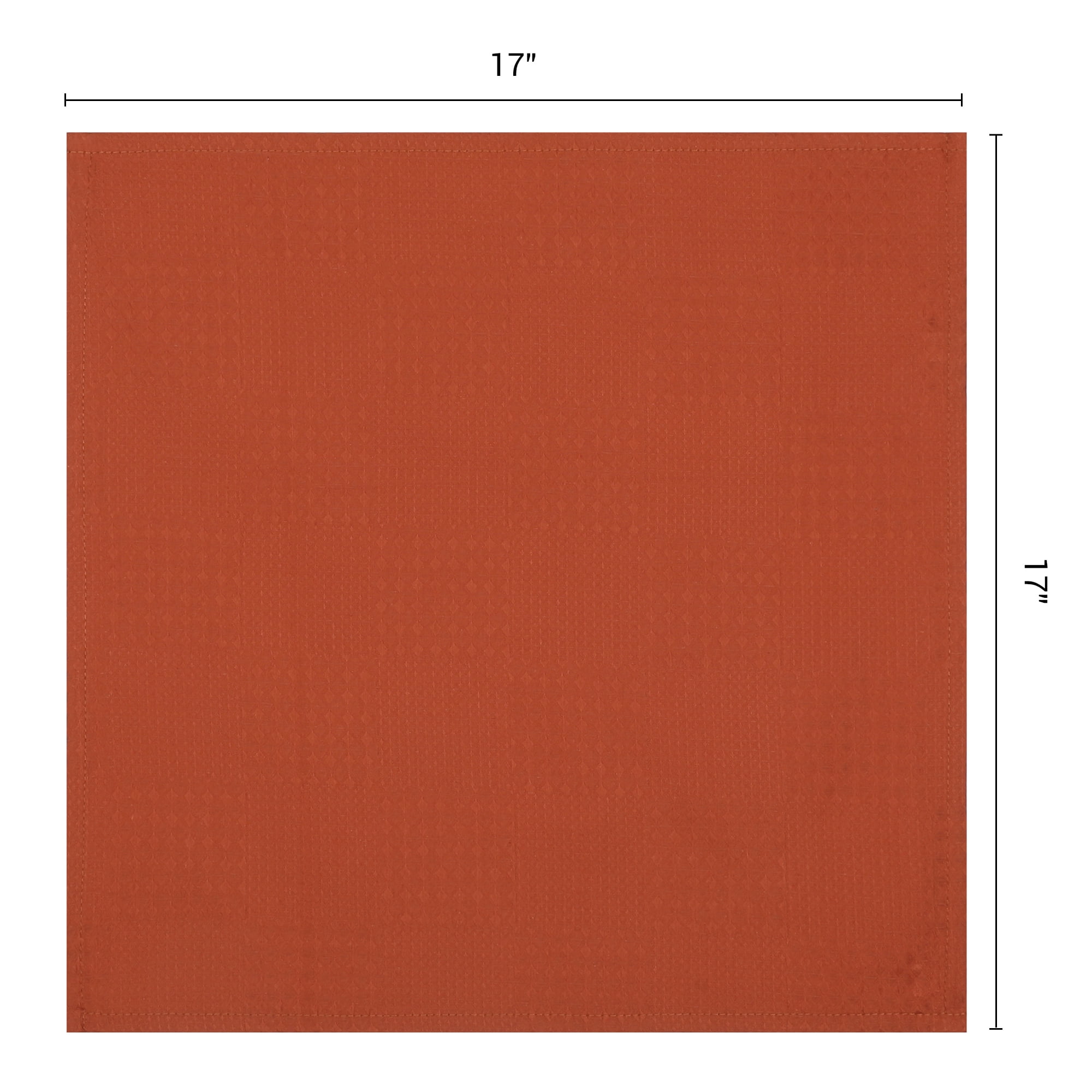 Unique Bargains 6Pcs Washable Dining Events Cloth Napkins Red 17x17inch