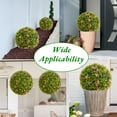 thumbnail image 4 of Yeshouse Artificial Topiary Balls, Set of 2, Decorative Faux Flower Spheres with Chains for Patio, Garden, Wedding, 4 of 7