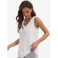 thumbnail image 3 of Women's Sleeveless Blouse Summer Casual Tank Top - Flowy Loose Fit, V-Neck, Lightweight Breathable, 3 of 6