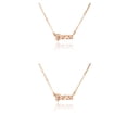 thumbnail image 2 of sweethay Letra inglesa Constelaciones Tema Amistad Collar Ins Encanto creativo Chic Exquisito Colgante Oro rosa Piscis Piscis 2Conjunto, 2 of 6