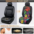 thumbnail image 4 of FOR U DESIGNS Colorful Paws Print Car Front Seat Covers Car Seat Protector Heavy Duty, Breathable Fabric, All Season Automotive Seat Cover Fits SUVs Sedan Vans, 4 of 7