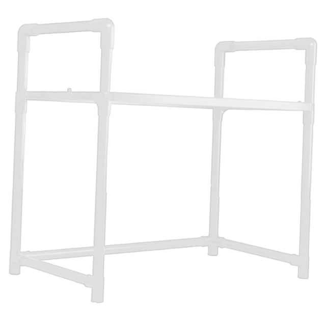 jifeng Microwave Oven Storage Rack Household Sturdy Counter Storage Organizer Shelf 1 Tier Black