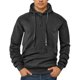 thumbnail image 3 of MHFRRA Sudadera con Capucha de Manga Larga para Hombre, Estilo Informal, Deportivo, Holgado, de Color Liso Negro, 3 of 8