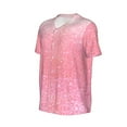 thumbnail image 6 of Fotbe Sparkly Pink Glitter Baseball Jersey Shirt for Men and Women, Casual Short Sleeves Button Down T-Shirt-Large, 6 of 9