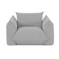 thumbnail image 3 of Saint Tropez Pearl and Black Striped Stuffed Outdoor Armchair, 3 of 4