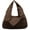 Coffee, variant on Women's Loose Hobo Multi Pockets Nylon Handbag Pure Colour Draped Hobo Bags Bags Large Shoulder Bag