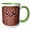 Green/White, variant on 3drose, Kawaii Happy Chocolate Cookie - Cute Smiling Foods - Brown Cartoon Anime Biscuit, 11oz Two-tone Green Mug